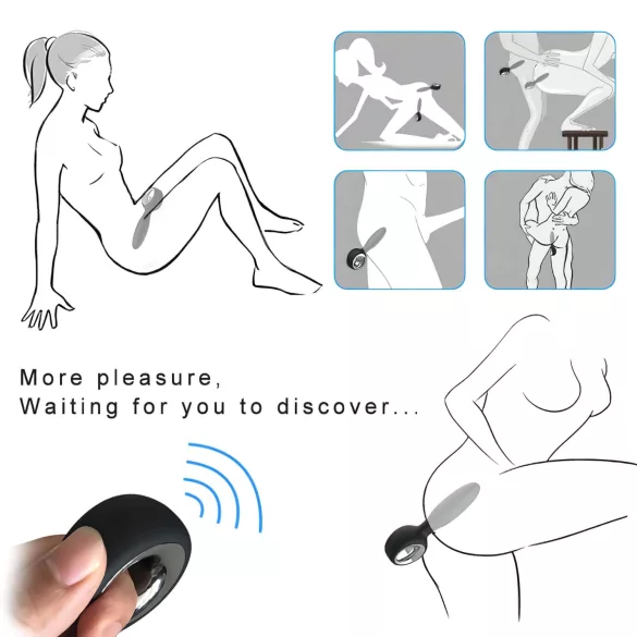 Aixiasia Dylon-Remote - vibrator anal wireless cu acumulator - negru