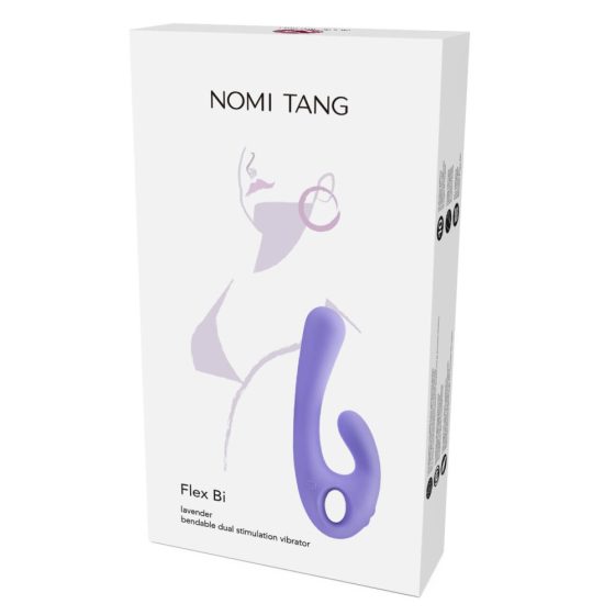 Nomi Tang Flex Bi - vibrator cu acumulator și stimulator clitoridian (violet)