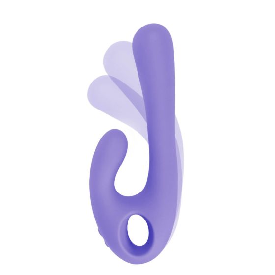 Nomi Tang Flex Bi - vibrator cu acumulator și stimulator clitoridian (violet)
