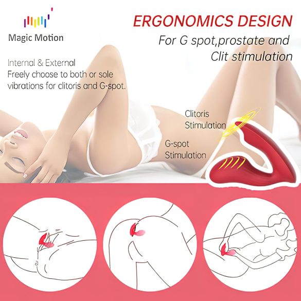 Magic Motion Umi - vibrator cu ham inteligent, reîncărcabil - roșu