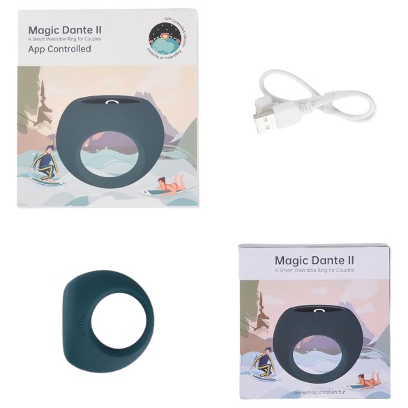 Magic Motion Dante II - inel vibrant inteligent pentru penis - reîncărcabil