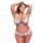 Baci Plus Size - set sutien cu flori și dantelă (alb)