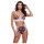 Baci - set sutien dantelat cu imprimeu floral, talie înaltă - M/L
