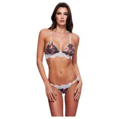   Baci - set lenjerie intimă cu sutien dantelă florală - M/L