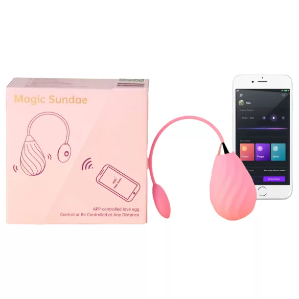 Magic Motion Sundae - ou vibrator inteligent cu acumulator - roz