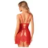 Obsessive Claussica - babydoll & tanga (roșu) - XL/XXL