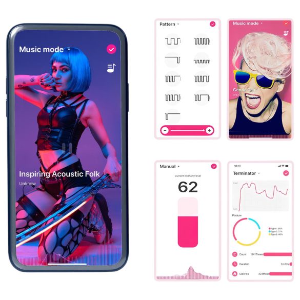 Magic Motion - vibrator pentru cuplu set - silicon roz-verde