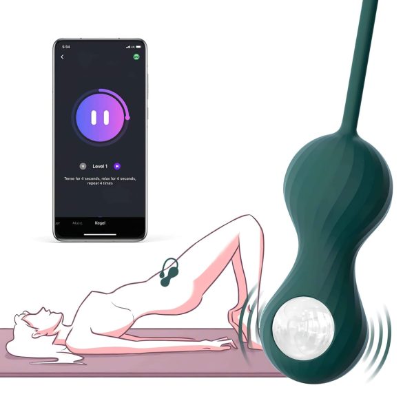Magic Motion Crystal Duo - bile kegel inteligente - silicon verde