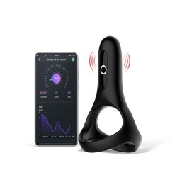   Magic Motion Rise - inel vibratoare inteligent, cu baterie pentru penis (negru)