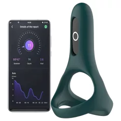   Magic Motion Rise - inel penian cu vibrații controlat prin aplicație, pentru bărbați (verde)