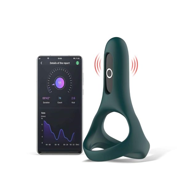 Magic Motion Rise - inel penian inteligent, cu vibrații (verde)
