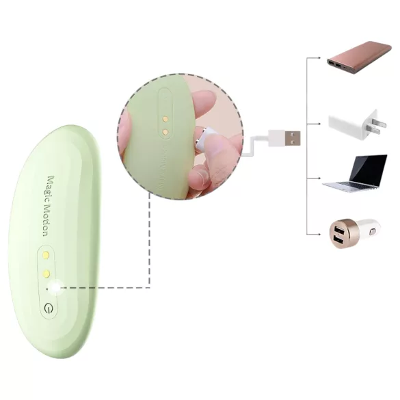 Magic Motion Nyx - vibrator pentru chiloți purtabil, controlat prin aplicație (verde)