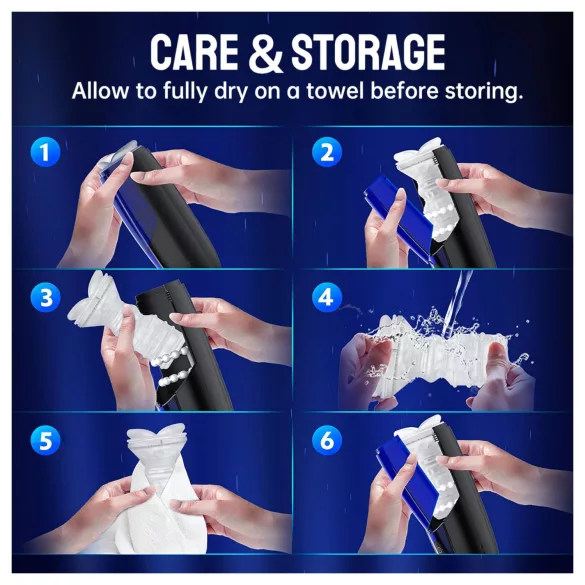 Magic Motion Xone - Masturbator controlat prin aplicație, pentru bărbați (albastru)