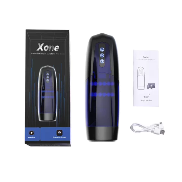 Magic Motion Xone - Masturbator controlat prin aplicație, pentru bărbați (albastru)