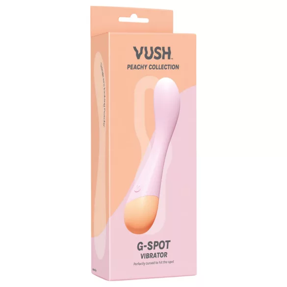 Vush Peachy G-Spot - vibrator punctul G reîncărcabil silicon roz