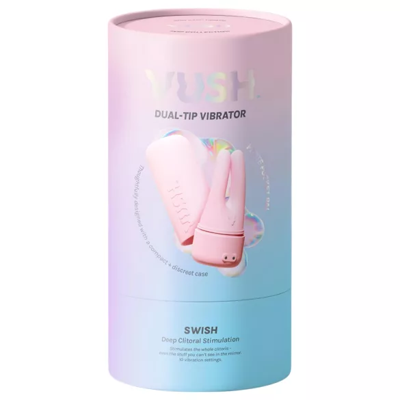 Vush Pop Swish - vibrator clitoridian, reîncărcabil, impermeabil, roz