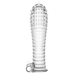   Lonely - mânecă penis vibrator, extensie grosime - transparent