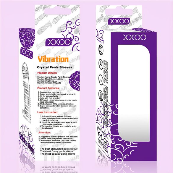 Lonely - înveliș penian vibrațional cu țepi (transparent)