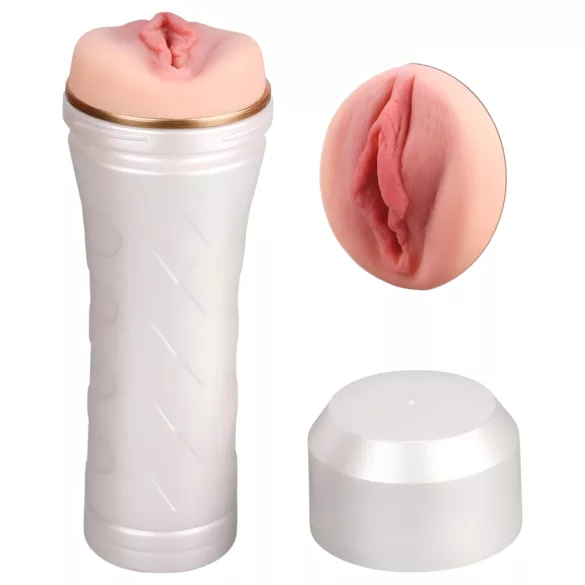 Tracy's Dog - masturbator realist 3D - vagină artificială în carcasă - alb-natur