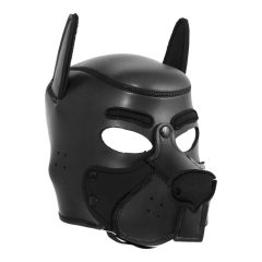 Ida Leather - Mască de câine închisă (neagră)