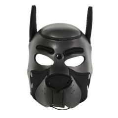 Ida Leather - Mască de câine închisă (neagră)